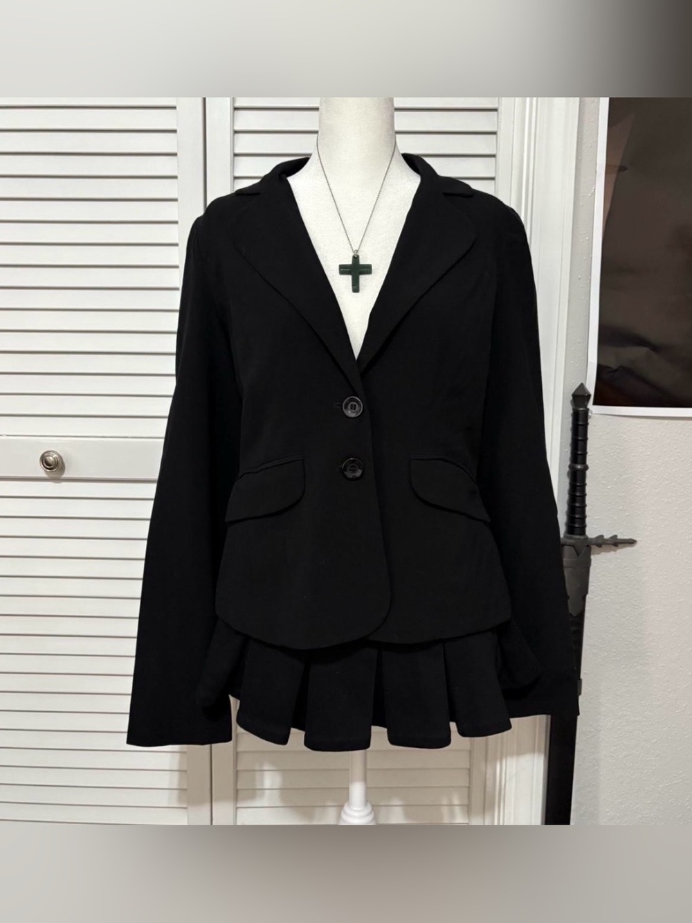 Women’s Black Two-Button Blazer Jacket